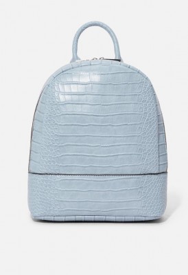 L. Chain Strap Backpack - Blue Croc