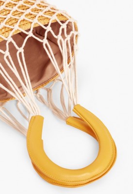 L. Sandy Bae Crochet Bucket Bag - Yellow
