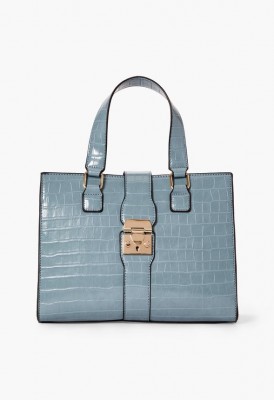 L. Weekend in Venice Satchel - Blue Croc