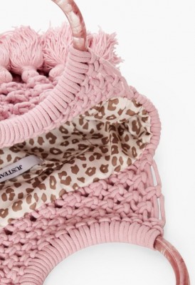 L. The Beach People Macrame Clutch - Lilac