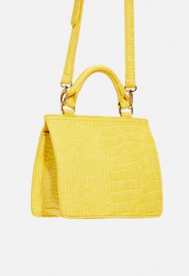 L. Mini Lady Satchel - Yellow Snake