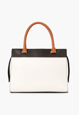 L. Colorblock Satchel - Black-Multi