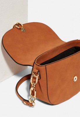 L. Saddle Shoulder Bag - Cognac