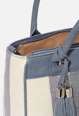 L. Ready for Anything Satchel - Blue Stripe